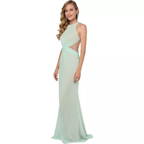 Terani Couture Dresses Terani Couture Seafoamnude Illusion